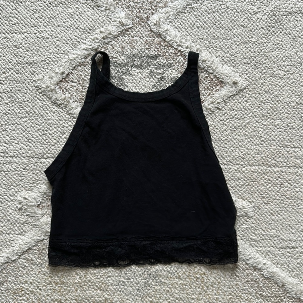 Black tank lace bottom